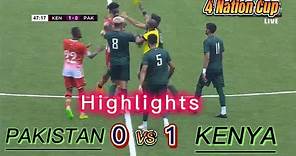 Extended Highlights : PAKISTAN 0 - 1 KENYA | 4 Nation Cup | Kenya Stuns Pakistan with an early Goal.