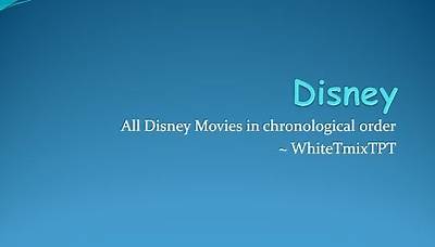 All Disney Movies in chronological order 1937-2016