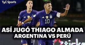 EL PARTIDO DE THIAGO ALMADA - ARGENTINA VS PERÚ - PREOLÍMPICO SUDAMERICANO 2024
