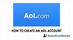 How To Create a New AOL Account - 2018