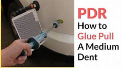 How To Glue Pull Medium Dent Damage - Paintless Dent Removal Tutorial