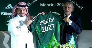 Roberto Mancini is unveiled as head coach of Saudi Arabia