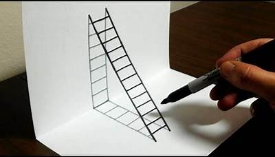 How to Draw a 3D Ladder - Trick Art For Kids