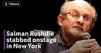 Channel 4 News - Salman Rushdie: Author stabbed at event in New York state