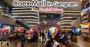 SEOUL KOREA | Explore Starfield Coex Mall in Gangnam | 스타필드 코엑스몰, 별마당 도서관 랜선투어 | 4K WALK