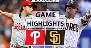 Philadelphia Phillies vs. San Diego Padres Highlights | NLCS Game 2