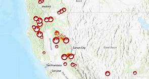 Interactive map shows where every wildfire is burning in California