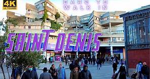 [4K] Saint Denis Paris banlieu walk tour: Stade de France, basilique, brutalist architecture