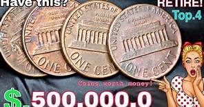 4 Ultra US One Cent Coin's Most Valuable Lincoln pennies worth a lot of money! Coins worth pennies!
