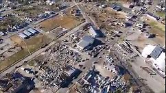 Flyover Aerial Drone Video Mayfield, Kentucky Tornado Damage