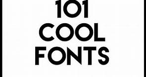 101 Cool Fonts