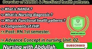 Overview of NANDA and functional health patterns in urdu hindi|Post-RN 1st, Unit# 2| ACN |