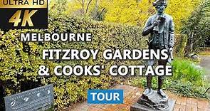 [4k] Fitzroy Gardens Tour Melbourne 2022 | Cooks Cottage Tour | Model Tudor Village Melbourne