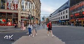 Glasgow Scotland UK | Walking City Tour 4K