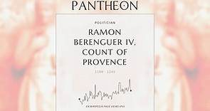 Ramon Berenguer IV, Count of Provence Biography - Count of Provence and Forcalquier