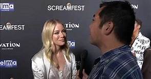 Jennifer Holland Carpet Interview for Give Me An A | Screamfest 2022
