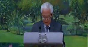 President Tony Tan welcomes Xi Jinping in speech at Istana