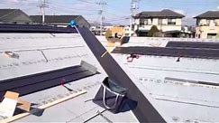 AT式(横葺き)ガルバリウム鋼板屋根施工動画1・栃木県宇都宮市