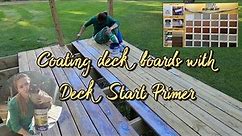 Coating deck boards with Deck Start Primer Rust-Oleum | DIY deck destoration - Day 2 @3RCVlogs 🎨🖌