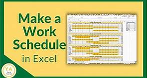 How to Make a Work Schedule for Employees in Excel - Tutorial