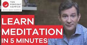 Learn Meditation in 5 Minutes with Dan Harris
