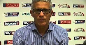 Keith Curle speaking after the Yeovil Town victory