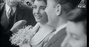 London wedding of actors Elizabeth Taylor to Michael Wilding (1952)