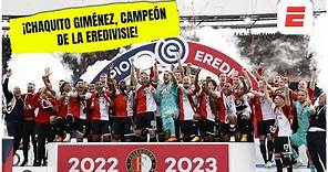 SANTIAGO GIMÉNEZ y todo FEYENOORD levantan la copa como nuevos campeones | Eredivisie
