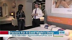 3 Factors for a Good Night's Sleep - Mor Furniture for Less on The Approved Home Pro Show