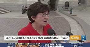 Sen. Susan Collins says she will not endorse Donald Trump in 2024 presidential election