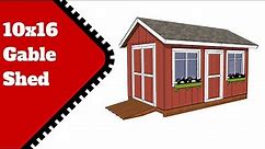 10x16 Gable Shed Plans - How to Build a Shed