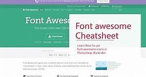 Font awesome icons for Photoshop | Font Awesome Cheat sheet | Code and Design