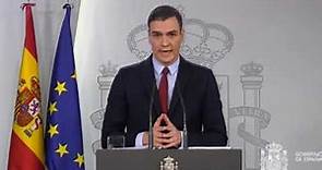 Pedro Sánchez declara oficialmente el estado de Alarma en España