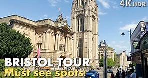 Bristol City Centre 4K Walking Tour 2023 | Historic Past and Modern Marvels, UK