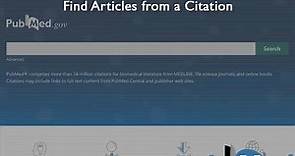 PubMed Find Articles from a Citation