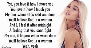God is a woman - Ariana Grande (Lyrics)