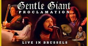 Gentle Giant "Proclamation" Live ZDF TV Special in Brussels