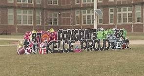 Cleveland Heights High School rooting on Travis and Jason Kelce ahead of Super Bowl