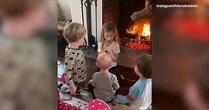 Hilaria and Alex Baldwin's daughter Carmen does magic tricks for her brothers