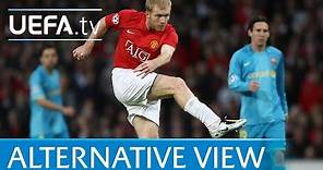 Paul Scholes screamer from every angle! Manchester United v Barcelona