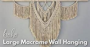 Large Boho Macrame Wall Hanging Tutorial