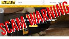 Tool Scam Site Warning - Do Not Approach - DeWALT, Porter Cable, Milwuakee & Others. #TCIAL