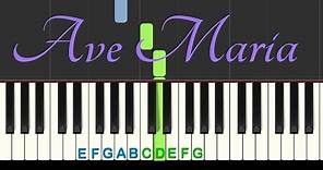 Ave Maria: piano tutorial with simplified sheet music