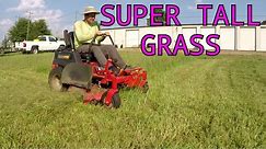 Zero Turn Lawnmower Cutting Tall Grass. SNAPPER PRO S50XT 48"