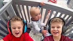 Ollie and Finn React To Viral Baby Crib Escape Video 5 Years Later!!