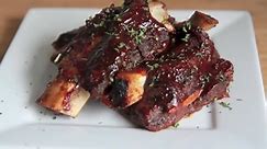 Fall-Off-The-Bone Oven Baked BBQ Beef Ribs!!