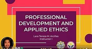 Introduction to Professional Development and Applied Ethics