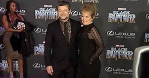 Andy Serkis and Lorraine Ashbourne "Black Panther" World Premiere Purple Carpet