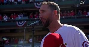Adam Wainwright sings 'The Star-Spangled Banner' at Busch