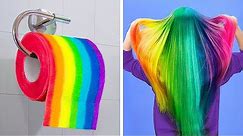 Cool Girly and Beauty Hacks / Rainbow Hacks and Crafts